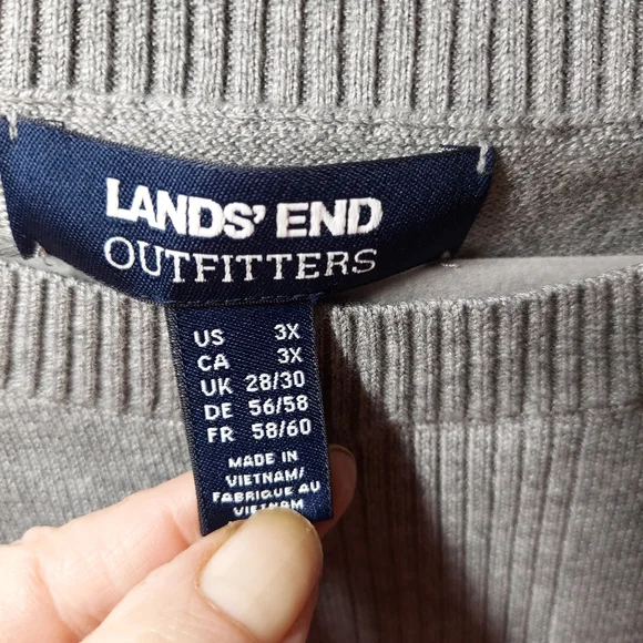 Lands' End Women's Gray Sweater 3x oeko-tex work lunch nwt - Picture 3 of 7